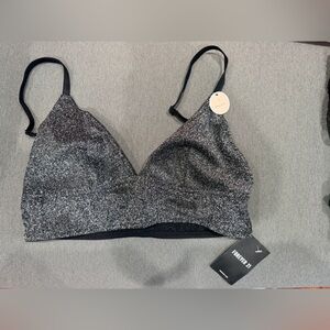 Forever 21 Women's Black Bralette with silver glitter no pads size S